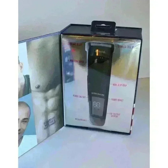 Barbasol Rechargeable Hair Face & Body Trimmer LED Display Stainless Steel Blade - Picture 8 of 10